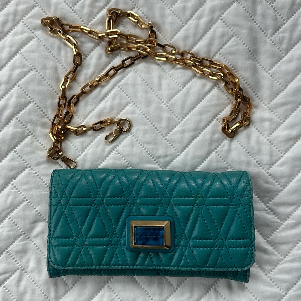 Vintage Marc by Marc Jacobs Crossbody Clutch Handbag with Removable Gold Chain